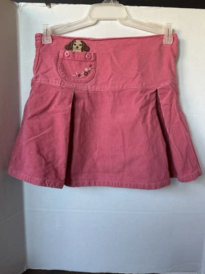 Falda corta de pana rosa Gymboree para niñas con lindo cachorro bordado talla 9 Foto 1 de 4