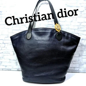 Bolso de Mano Christian Dior Vintage Cuero Azul Marino - Imagen 1 de 17
