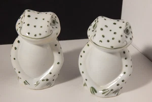 Salero y pimentero ranas blancas lunares - Blanco con puntos verdes BONITO - Imagen 1 de 4