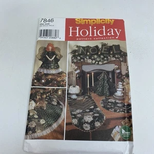 Simplicity 7846 Christmas Decor Angel Stocking Pillow Table Runner - Picture 1 of 7