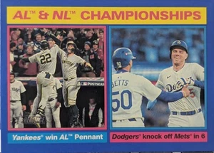 Béisbol Topps Heritage 2025 frontera azul 2024 postemporada campeonatos de la Liga Americana y la Liga Nacional - Imagen 1 de 2