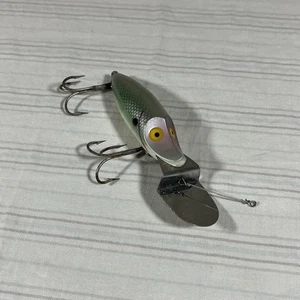 SEÑUELO DE PESCA DE MADERA VINTAGE HEDDON GO DEEP RIVER RUNT ¡Color raro! - Imagen 1 de 16