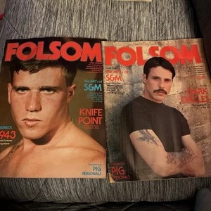 Vintage FOLSOM 2 & 3 Leather Men Gay Interest Male Magazine 1980’s - Picture 1 of 7