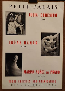 Affiche originale 3 Artistes Sud Américaines exposition 1953 Petit Palais /RS604 - Picture 1 of 1