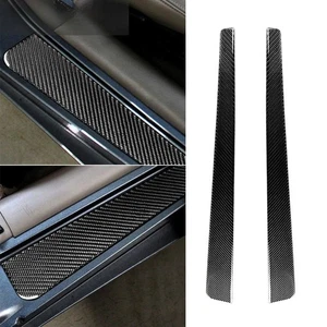 For Corvette C5 1998-204 Carbon Fiber Door Sill Scuff Guard Plate Cover - Picture 1 of 9
