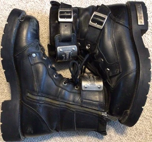 Motorrad Harley Davidson 95225 Herren Reitstiefel Größe 10,5 Combat Plate Schwarz - Bild 1 von 13