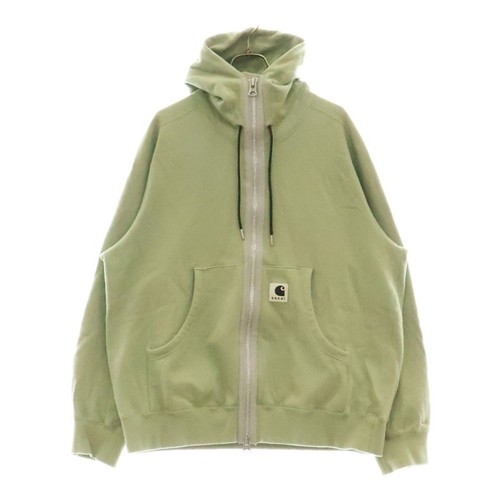 Felpa Sacai 24SS X Carhartt Isetan esclusiva con cappuccio e zip verde 24 0812s usata f