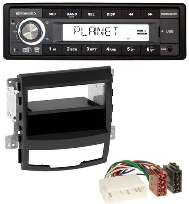 Continental USB 1DIN AUX DAB MP3 Autoradio für SsangYong Korando CK 2010-2013 - Bild 1 von 4