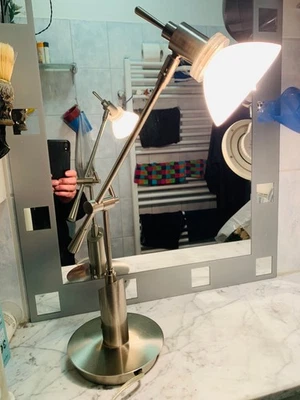 hübsche verstellbare Edelstahl-Nachttischlampe / -Leselampe von MeLiTec - Bild 1 von 4