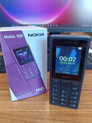 Nokia 105 2024 Telefono Cellulare Nero Dual SIM 2G - Cellulare Economico Base - Immagine 1 di 3