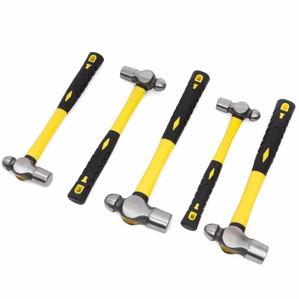 Stark USA Ball Pein Hammer 5pc Set 8 to 32 oz Fiberglass for Metal Rivet Chisel - Image 1 of 4