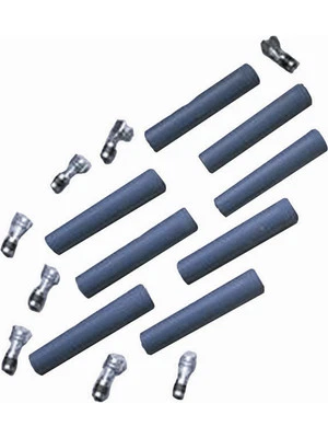 Taylor/Vertex Boot / Terminal Kit Spark Plug 8 mm Blue Straight Set of 8 (46063) - Image 1 of 4