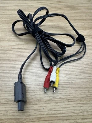 Stereo AV Cable SHVC-008 For SFC N64 GC Nintendo Official Tested - Image 1 of 2