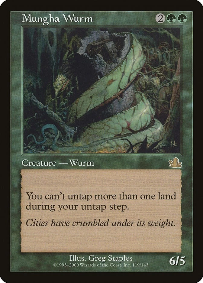 Mungha Wurm 119 LP Normal Prophecy MTG EN - Image 1 of 1