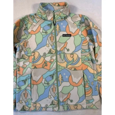 Columbia Girls Cream Ivory Fleece Jacket Benton Springs II Dark Stone Epicamp L - Image 1 of 4