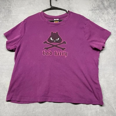 Camiseta Looney Tunes Y2K Bad Kitty para mujer 3X púrpura estampado gráfico algodón exterior Foto 1 de 4