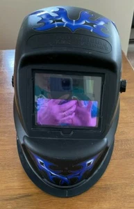 Chicago Electric Auto Darkening Welding Helmet 9 - 13 DIN with Grind Mode BLUE F - Picture 1 of 7