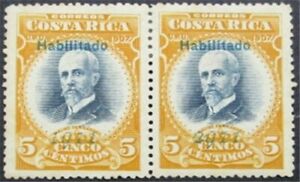 nystamps Costa Rica Stamp # 82,82c Mint OG H "1911" To "2911" Error Y20y1868