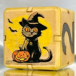 Moonlit Mischief - Whiskers in the Witching Hour - Backgammon Doppelwürfel 36 mm - Bild 1 von 9