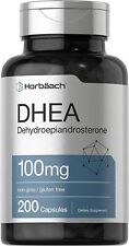 DHEA 100mg 200 Capsules Non-GMO, Gluten Free Supplement  by Horbaach