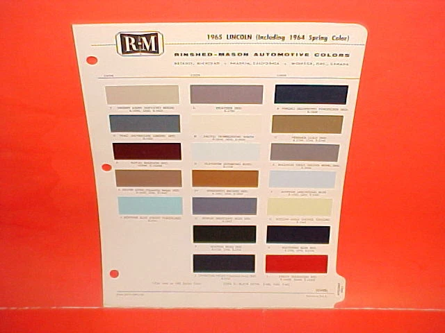 Lincoln Continental 1965 sedán convertible Ford Thunderbird astillas de pintura RM Foto 1 de 1