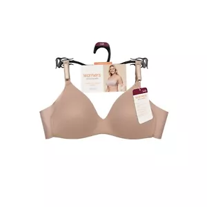 Warners No Side Effects Underarm-Smoothing Comfort Wireless Bra Free Ship 38D - Picture 1 of 6