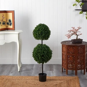 42” Boxwood Double Ball Artificial Topiary Tree UV (Indoor/Outdoor).Retail $218 - Picture 1 of 5