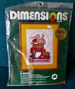 Weihnachten Nikolaus Kunst von Norman Rockwell Dimensions Crewel Kit #8020 NOS 82 - Bild 1 von 2