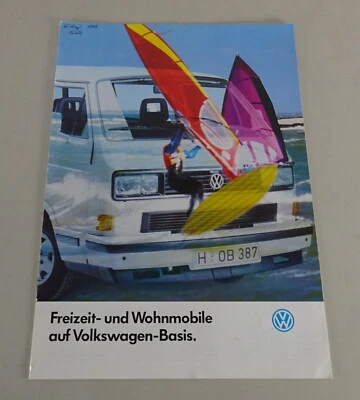 Depliant / Brochure VW Camper Su Base LT & T3 Data 09/1988 - Immagine 1 di 3