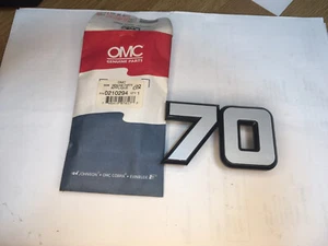 Original BRP OMC Johnson Evinrude 70 HP Cowling Badge Applikation 210294 0210294  - Bild 1 von 4