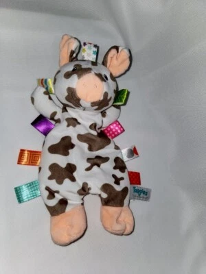 Taggies Pig Cow Spot Lovey Security Blanket Patches Bean Beanie Mary Meyers - Image 1 of 4