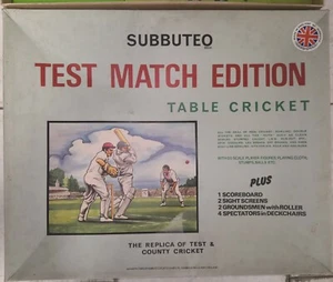SUBBUTEO GAME TABLE CRICKET TEST MATCH EDITION - Picture 1 of 3