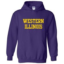 Western Illinois University Basic Block Hooded Sweatshirt - Purple