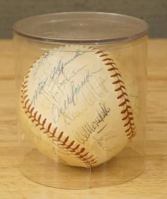 Autógrafos originales Oakland A's 1976 equipo béisbol rollie dedos vida azul Foto 1 de 4