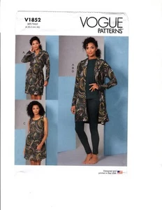 Vogue V1852 Size 4-22, Women's Robe, Belt, Sleep Top, Dress, Pants, Uncut - Picture 1 of 3