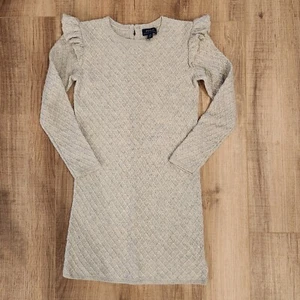 Polo Ralph Lauren Girls Knit Sweater Dress Size Medium 8-10, Light Grey - Picture 1 of 12