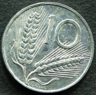 COIN - ITALY - 10 LIRE - KM# 93 - Repubblica Italiana, plain edge - 1980 - (C42) - Image 1 of 4