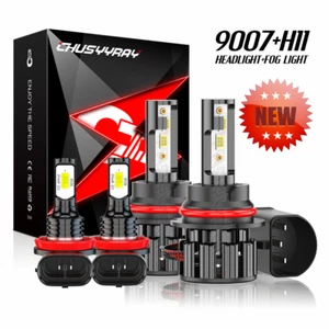 For Mitsubishi Mirage G4 2017-2020 4PC LED Headlight High/Low + Fog Light Bulbs - Picture 1 of 13
