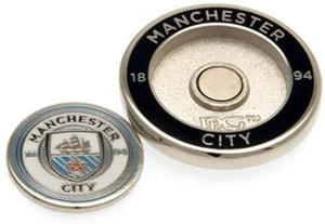 Manchester City FC Duro Esmalte Duo GOLF BALL MARKER en Concha de Almeja - Imagen 1 de 2