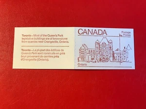 CANADA 1982 MNH BOOKLET BK82 ONTARIO BOTTOM ROW - Picture 1 of 2