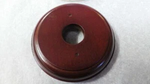 round wood 1 hole switch mounting block,pre drilled,88mm diameter,cedar 35C - Bild 1 von 3