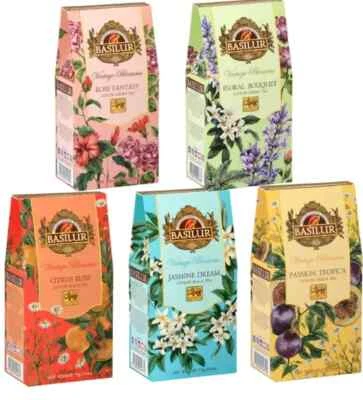 Paquete de té de flores vintage de albahaca 75 g x 4, envío gratuito a todo el mundo Foto 1 de 4