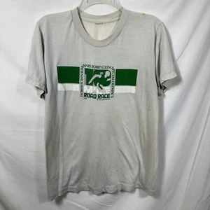 T-shirt vintage L point unique Bobby Crim course sur route 1983 Jeux olympiques spéciaux Kiwanis - Photo 1/8