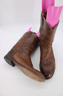 Justin 3408 Classic Roper Brown Leather Western Boots Made in the USA Size 12D