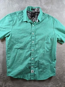 Volcom Mens Classic Fit Short Sleeve Button Up Shirt Size S All Over Print Beach - Picture 1 of 11