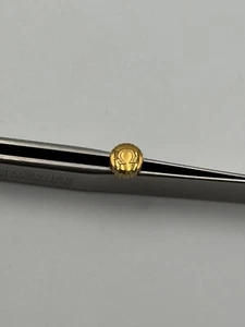 Omega Crown Waterproof 5.5x3mm Gold Plated - Picture 1 of 5
