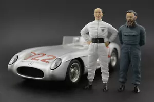 Moss &Jenkinson Figura para 1:18 CMC Mercedes 300SLR 722 Mille Miglia 1955 noCAR - Imagen 1 de 9
