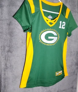 Aaron Rodgers Green Bay Packers NFL Majestic Womens Jersey size M rhinestones - Picture 1 of 13