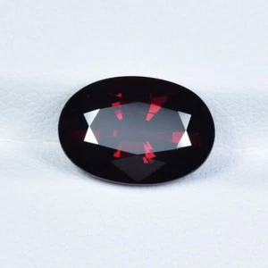 5.65 ct TOP LUSTROUS PURPLE PINK RED / NATURAL RHODOLITE GARNET - Oval Gemstone - Picture 1 of 2