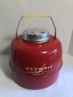 Vintage Olympic Thermal Jug Red Hot or Cold Insulated with Swimmer Graphic